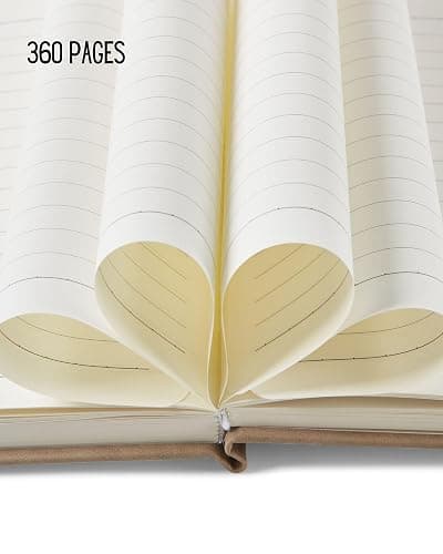 Soul Projekt A5 Notebook Beige, Lined 360 pages Journal Note books for Women and Men, Bullet A5 Notepad with Elastic Closure and Pen Loop, Travelers Hardback Notebook, University Study Essential Diary thumbnail 5