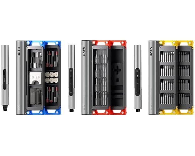 HOTO SNAPBLOQ 3-in-1 Mini Tool Kit for DIY & Craft Projects, Drill Pen, Rotary Tool & Precision Screwdriver with Magnetic Modular System, 114 Accessories for Jewelry Making, Model Craft & Creative Han thumbnail 9