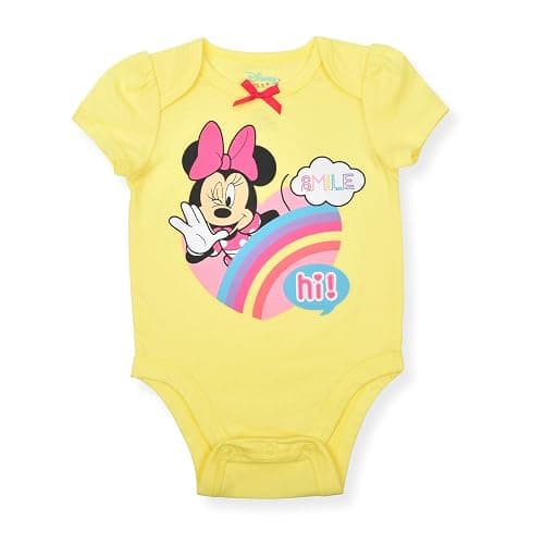 Disney Minnie Mouse Fabulous 5 Pack Girls Bodysuits for Newborns Babys and Infants thumbnail 2