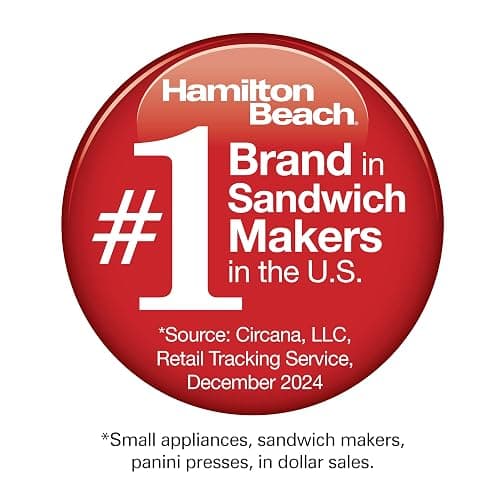 Hamilton Beach Dual Breakfast Sandwich Maker with Timer, Ready in 5 Minutes, Removable Dishwasher Safe PFAS-Free Non-Stick Egg Cooker Ring, Silver (25490MNA) thumbnail 10