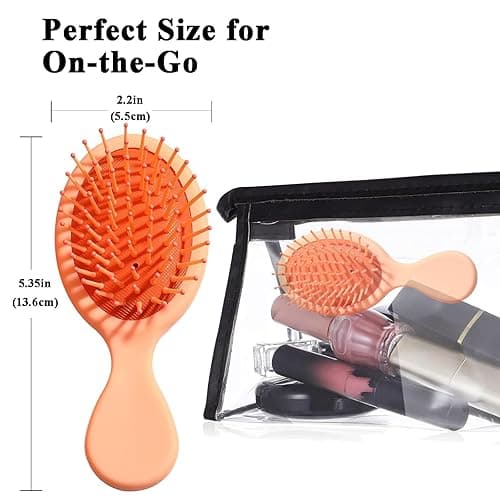 12 Pack Mini Hair Brush Bulk, Wet Hair Brush for Travel, Mini Brush for Most Hair Types, Travel Brushes, Bridesmaid Gifts - multicolor 1 thumbnail 3