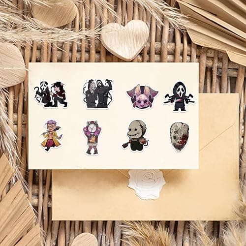 50pcs Cool Horror Theme Catoon Stickers for Adult Phone,Vinyl Waterproof Decals for Laptop Computer Notebook Bumper Skateboard Pad thumbnail 2