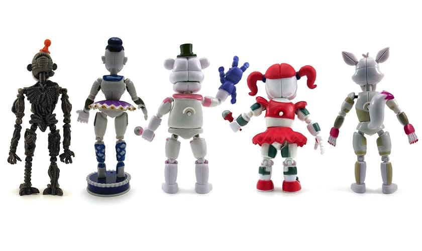Toysvill Inspired by FNAF Sister Location Action Figures Toys (Set of 5 pcs), More Than 5 inches [Funtime Freddy Bear, Circus Baby, Ennard, Ballora, Funtime Foxy], Fun Action Simulator thumbnail 4