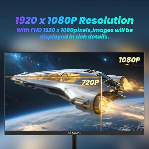 ArcticPro 22 inch 100Hz Monitor, Full HD (1920 x 1080p) Computer Monitor, 105% sRGB, 3000:1 Contrast, 3-Sided Frameless, Ultra Slim, VESA, LowBlue Mode, Tilt Adjust, HDMI *1, VGA*1 thumbnail 4