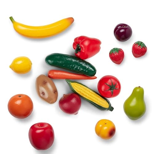 Melissa & Doug Play-Time Produce Fruit (9 pcs) and Vegetables (7 pcs) Realistic Play Food thumbnail 5