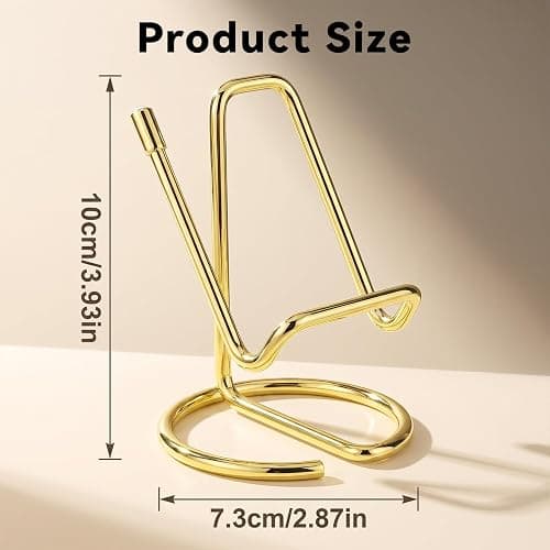 Bruislard Gold Handy Ständer Tisch Edelstahl Universal Händyhalterungen | Handyhalter Schreibtisch, Mobile Halterung, Tabletständer, schreibtisch zubehör, für alle Mobiltelefone und Tablets thumbnail 2