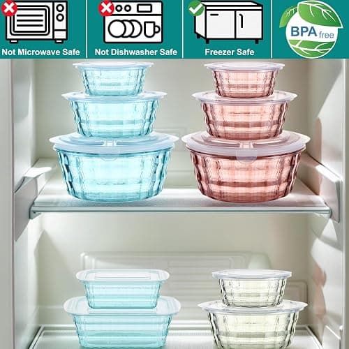 Taiuloo 3-Piece Salad Bowls with Lids, BPA Free Plastic Meal Prep Containers To Go for Lunch, Kitchen Food Storage & Serving Bowls for Salad, Snack, Fruit, Veggie, Pink thumbnail 5