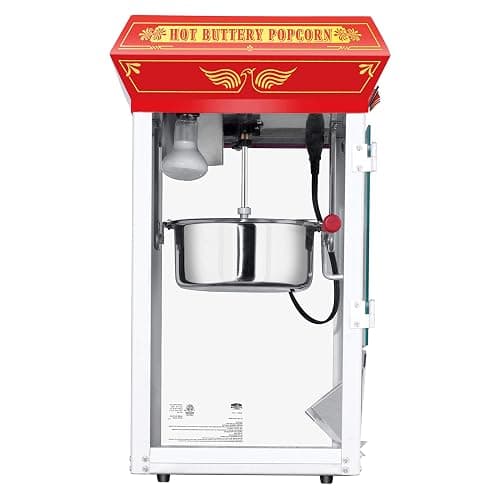 Great Northern Popcorn Company Good Time Popcorn Machine - 3-Gallon Popper with Steel Kettle, Old Maids Drawer, Warming Tray, and Scoop for Home by Great Northern Popcorn (Red) thumbnail 5
