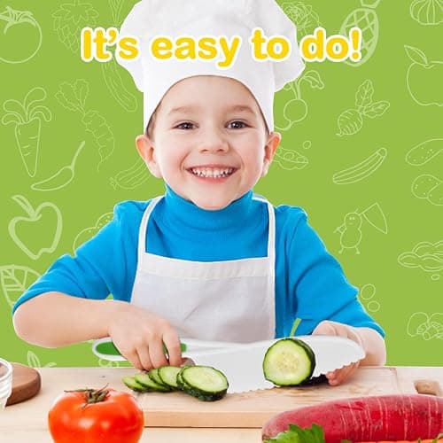 15PCS Montessori Kitchen Toys for Toddlers: Easter Basket Stuffers Gifts for Kids - Kids Safe Cooking Sets Real Knife Set for Real Cooking - Stocking Stuffers Birthday Gifts for Boy Girl thumbnail 6