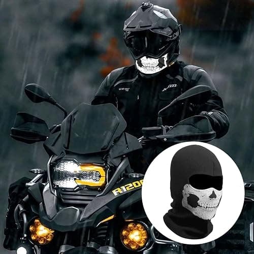 Bettinay Call of Duty Ghost Mask, Skateboard Motorcycle Full Face Skull Balaclava Cosplay Costume, Outdoor Sport Ski Masks for Men Black thumbnail 5