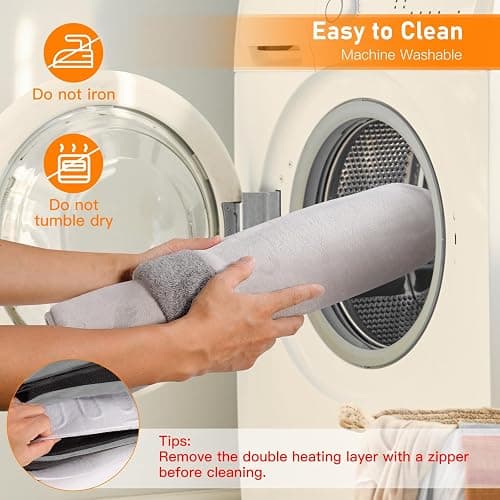 Electric Heated Foot Warmer for Feet, Double Sided Feet Warmer Foot Heating Pad with 9 Levels Temp and 3 Timers, Foot Warmers for Bed, Under Desk, Office, Birthday Christmas Gifts for Women Men(Grey) thumbnail 4