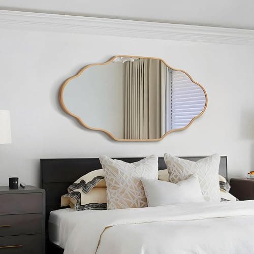 Dorlicecass Wall Mirror for Bathroom - Gold Mirror Wall Decor 20" x 36" Single Modern Mirror Wall Decor with Aluminum Alloy Frame for Bathroom, Bedroom, Living Room, Dining Room, Cloakroom, Entryway thumbnail 7