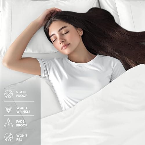 Utopia Bedding Twin Bed Sheet Set - 3 Piece Bedding - Soft Brushed Microfiber Fabric - Shrinkage & Fade Resistant - Easy Care (White) thumbnail 4