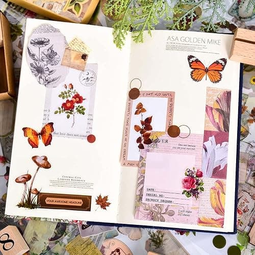 510 Pcs/100 Sheets Stickers for Scrapbooking，Scrapbooking Stickers丨Bullet Journal Stickers for Journaling for Scrapbooking,Bullet Journal Accessories,Journaling Accessories etc thumbnail 5