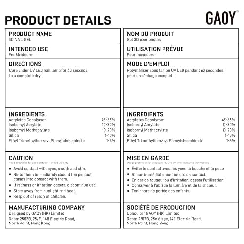 GAOY 2Pcs 3D Nail Gel, Clear Sculpting Gel for Carving, Molding & Painting Nail Art Designs, Glue for Rhinestone Gems Decoration thumbnail 7
