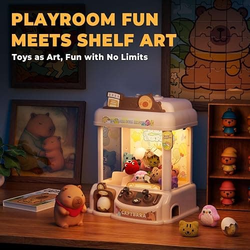 Claw Machine for Kids, Capybara Mini Machine for Age 3+, Toy Claw Machines with Plush and Squishy Prizes for Girls, Candy Grabber Dispenser Toy for Boys, Birthday Gifts for Kids Age 3 4 5 6 7 8 thumbnail 3