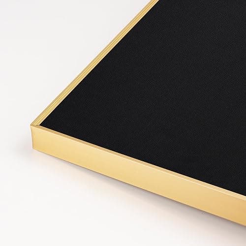 Lightomorrow Bulletin Board 30 x 20 inches, Black Pin Board, Golden Aluminum Framed Fabric Cork Board with 10 Push Pins thumbnail 4