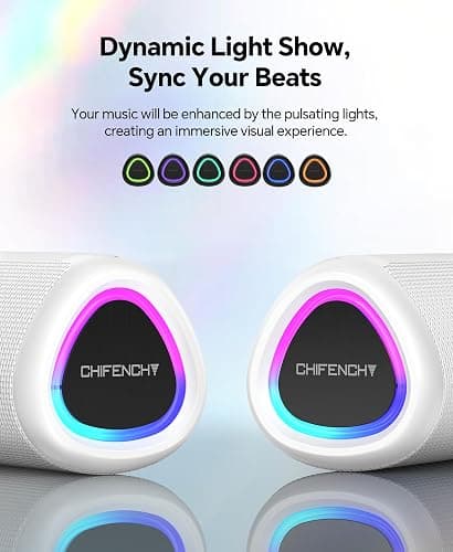 Portable Bluetooth Speaker Beach Essentials: IPX5 Waterproof for Outdoor | Powerful HD Sound,Dynamic Light,All Day Playtime,Wireless BT 5.3,TWS Pairing,Travel|Camping|Pool Accessorie,School Supplies thumbnail 3
