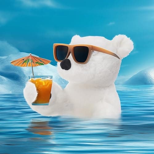 Apricot Lamb Toys Plush White Polar Bear Stuffed Animal Soft Cuddly Perfect for Child （White Polar Bear ，8 Inches - Small-8" thumbnail 2