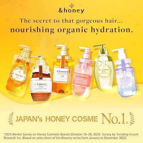 [Genuine Product] &honey Melty Moist Repair Shampoo & Conditioner Set 440mL+450g/14.87.fl.Oz+15.69Oz Sulfate-Free Moisturizing Hair Care Tame Frizz Waves thumbnail 2