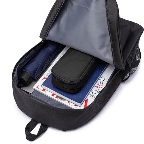 Della Gao Pencil Case Large Capacity Pencil Pouch Aesthetic Pencil Box for Office Stationery Organizer, Simple Sturdy Multifunctional Pencil Bag for Men - Black thumbnail 6