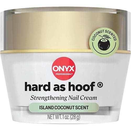 Onyx Professional Hard as Hoof Nail Strengthening Cream, Island Coconut 1oz | Made in USA, Nail Growth and Conditioning Cuticle Cream Stops Splits, Chips, Cracks & Strengthens Nails - Image 1