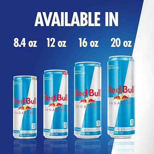 Red Bull Sugar Free Energy Drink with 80mg Caffeine plus Taurine & B Vitamins, 8.4 Fl Oz, Pack of 8 Cans thumbnail 8