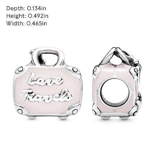 PANDORA Pink Travel Bag Charm | Sterling Silver & Enamel, Jewelry for Women with Gift Box, Compatible with PANDORA Moments thumbnail 6