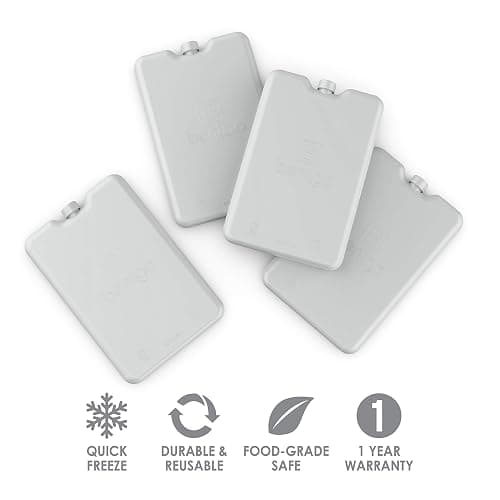 Bentgo Ice Lunch Chillers - Ultra-Thin Ice Packs Perfect for Everyday Use in Lunch Bags, Lunch Boxes and Coolers - 4 Pack (Gray) thumbnail 4