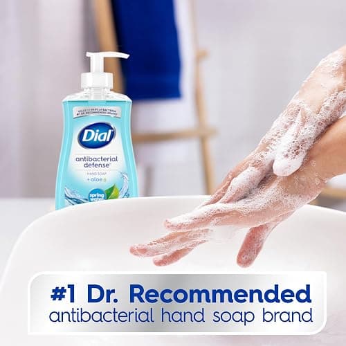 Dial Antibacterial Liquid Hand Soap, Spring Water, 11 fl oz (Pack of 4) thumbnail 3