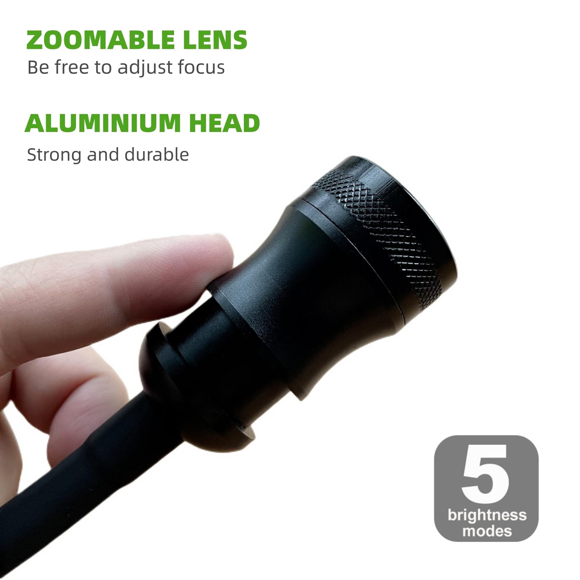300 Lumens Rechargeable LED Work Light with 18-Inch Flexible Gooseneck, Built-in Hook, Strong Magnetic Base, Zoomable Lens, for Work Bench, Car Repairing, Grill Light and Inspection thumbnail 3