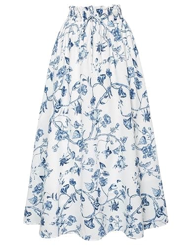Scarlet Darkness Renaissance Skirt Maxi Long Skirts for Women High Waist A Line Skirt - Image 1