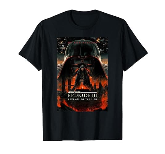 Star Wars 20th Anniversary Episode III Epic Chest Poster T-Shirt - Image 1