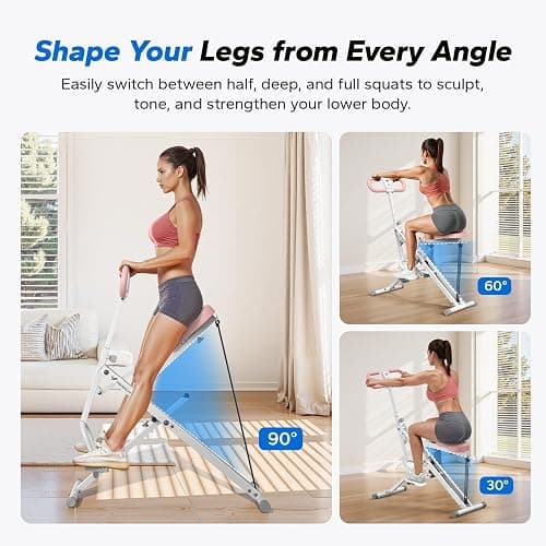 Squat Machine, MERACH R07 2 in 1 Squat Rowing Machine, Easy Setup & Foldable Exercise Equipment, Glute Trainer Machine, Glutes & Leg Home Workout Machine thumbnail 3