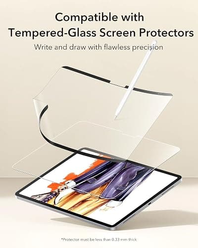 ESR Paper-Feel Magnetic Screen Protector for iPad Air 11 Inch M3/M2 (7th/6th Gen, 2025/2024), Write and Draw Like on Paper, Detachable and Reusable, Compatible with Tempered Film, Matte, Anti-Glare thumbnail 8