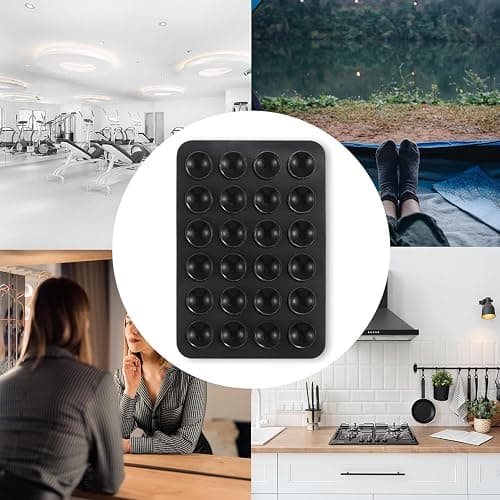 Zielfer Silicone Suction Cup Phone Case Holder, Non-Slip Suction Cup Mount for Selfies and TikTok, Car Phone Holder, Mirror Mount and Accessories, 5 Pieces thumbnail 5