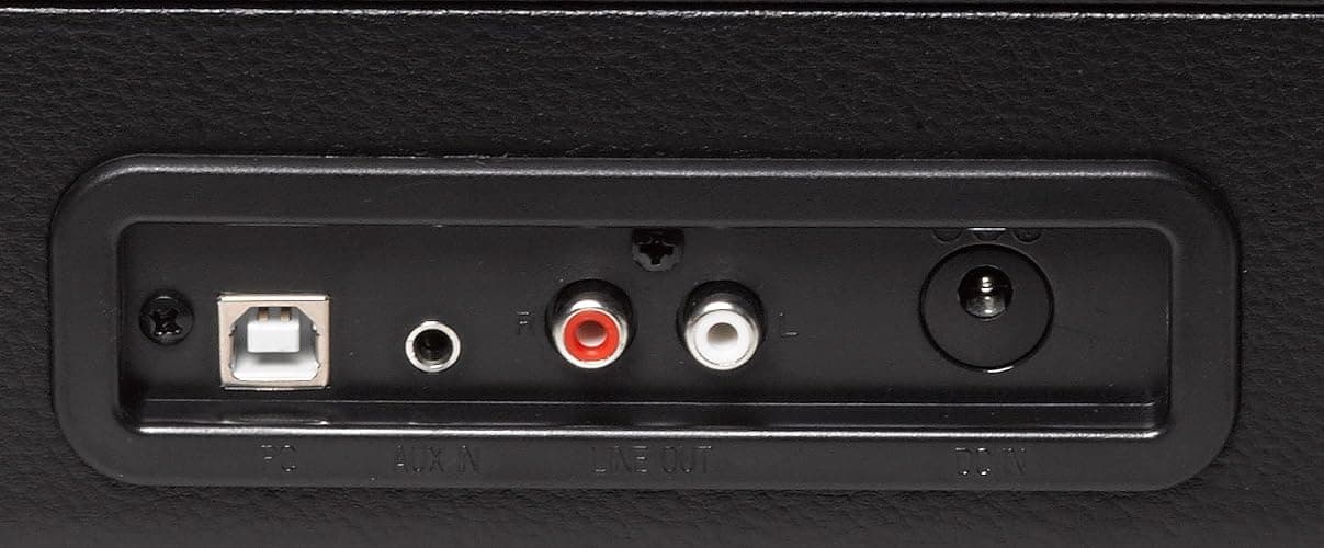 Denver VPL-120B Kofferplattenspieler Schwarz – Retro Plattenspieler mit Lautsprecher, USB Vinyl Player zum Digitalisieren, Auto-Stopp, Schallplattenspieler Vintage mit RCA-Ausgang thumbnail 6