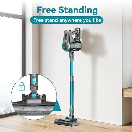 DEVOAC N300 Cordless Vacuum Cleaner, 6 in 1 Lightweight Stick Vacuum, 2200mAh Battery Up to 40mins Runtime, Powerful Handheld Vacuum for Hard Floor Rug Pet Hair Home Dorm (Waterfall) - Waterfall thumbnail 6