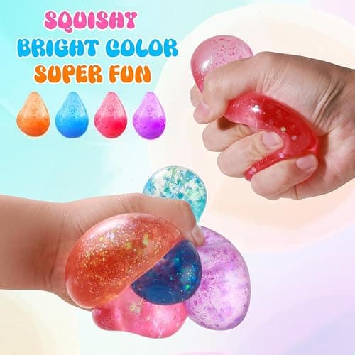Fidget Toys Stress Cube, Cube Squishies Anxiety Stress Relief, Ice Squishy Stress Cube-Drop Malt Sugar Balls, Sensory Toys for Kids with Autism, Fidgets for Classroom Prize Toys (1pack Purple) thumbnail 3