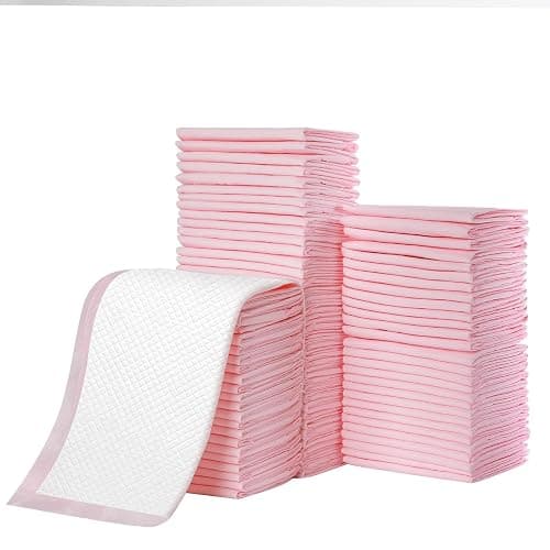 80 Count Disposable Baby Changing Pads, 18”x18” Pink – Super Absorbent Leakproof Quick-Drying, Soft Skin-Friendly Disposable Underpads for Infants, Mess-Free Diaper Changes at Home or On-The-Go thumbnail 6