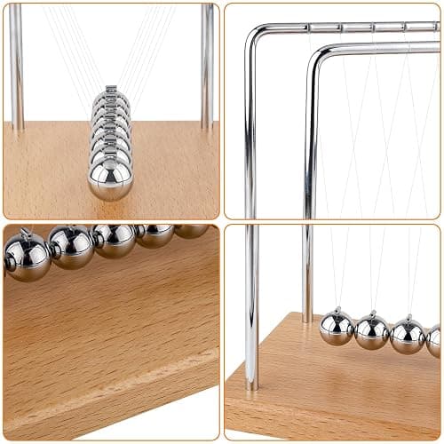 Smilesorg Newton's Cradle Balance Balls Fascinating Physics Gadget for Home and Office 5 Beads thumbnail 4