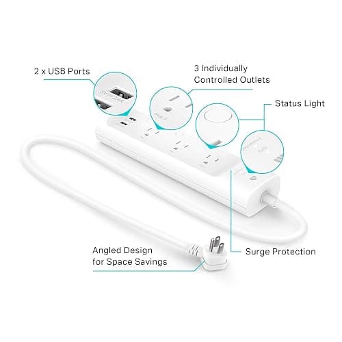 Kasa Smart Plug by TP-Link (HS103P4) 4-Pack and Kasa Smart Plug Power Strip (KP303) thumbnail 6