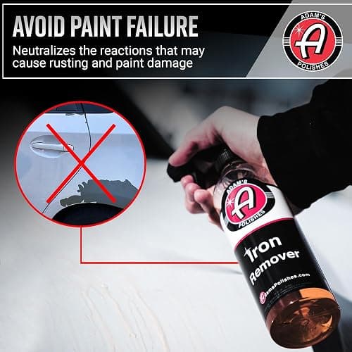 Adam's Iron Remover (16oz) - Iron Out Fallout & Stop Rust Remover Spray for Car Detailing Removes Iron Particles in Auto Paint, Wheels, Motorcycle, RV & Boat - Use Before Clay Bar, Wax or Car Wash thumbnail 5