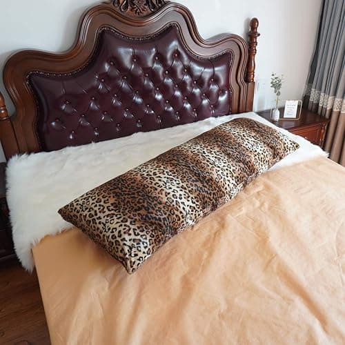 CARRIE HOME Cheetah Body Pillow Cover 20x54 Soft Plush Leopard Print Faux Fur Decorative Body Pillow Pillowcase for Home Couch Sofa (1 Pack, 20x54 inch) thumbnail 9