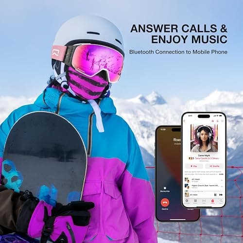 SKIWARRIOR Multifunctional Smart Bluetooth Ski Goggles with Walkie-Talkie, Anti-Fog Zeiss Lens, Music & Call Function thumbnail 6