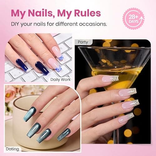 Beetles Gel Nail Tips Flat-X - Coffin Medium, 320pcs 16 Sizes, Pre-Etched Half Matte Full Cover Soft Acrylic Press on False Nail Extension Tips Easy DIY Salon Art for Flat & Natural Nail Beds thumbnail 2