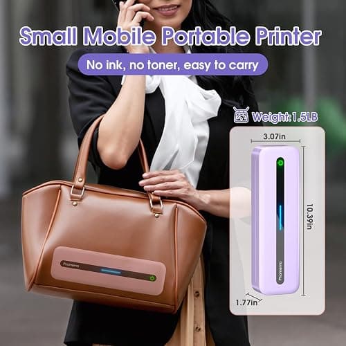 Phomemo M832 Portable Thermal Printer, Portable Printers Wireless for Travel, Inkless Bluetooth Printer for Phone Laptop, Small Printer Support 8.5'' x 11''/A4/4.33''/3.15''/2.08'' Thermal Paper thumbnail 7