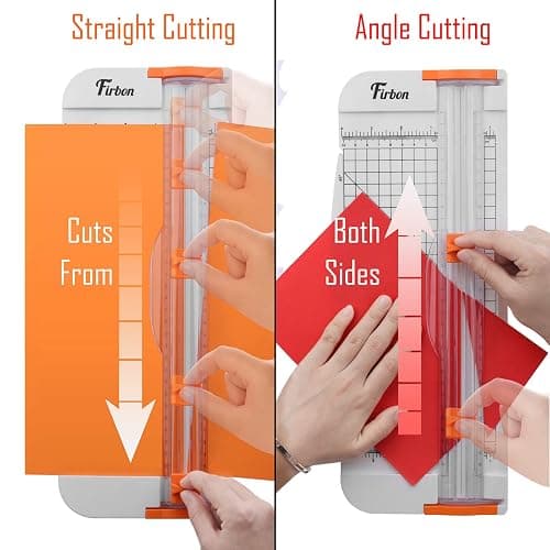 Firbon A4 Paper Cutter 12 Inch Titanium Paper Trimmer Scrapbooking Tool with Side Ruler for Craft Paper, Coupon, Label, Cardstock (White) thumbnail 4