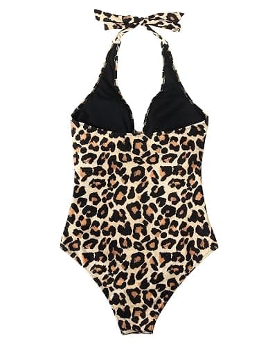 SUUKSESS Women Sexy Tummy Control One Piece Swimsuits Halter Push Up Bathing Suits thumbnail 5