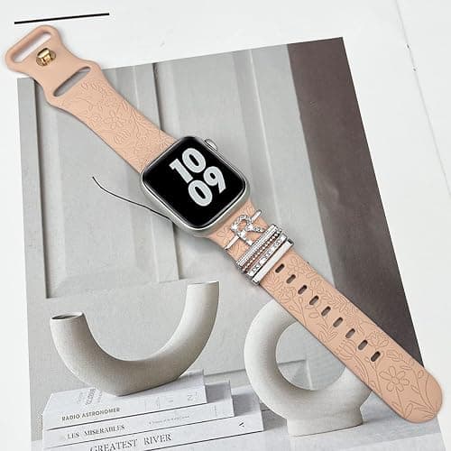 Kakurookie Decorative Rings Loops Compatible with Apple Watch Silicone Bands Charms 49mm 45mm 44mm 42mm 41mm 40mm 38mm iWatch Series 10 9 8 7 6 5 4 3 2 1 SE 2 Ultra 2 Charms Accessories (No Band) thumbnail 2